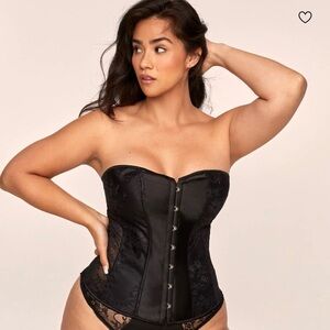 Adore Me Elegant Black Tie Corset 38B